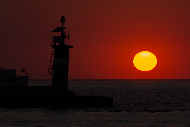 赤い夕日